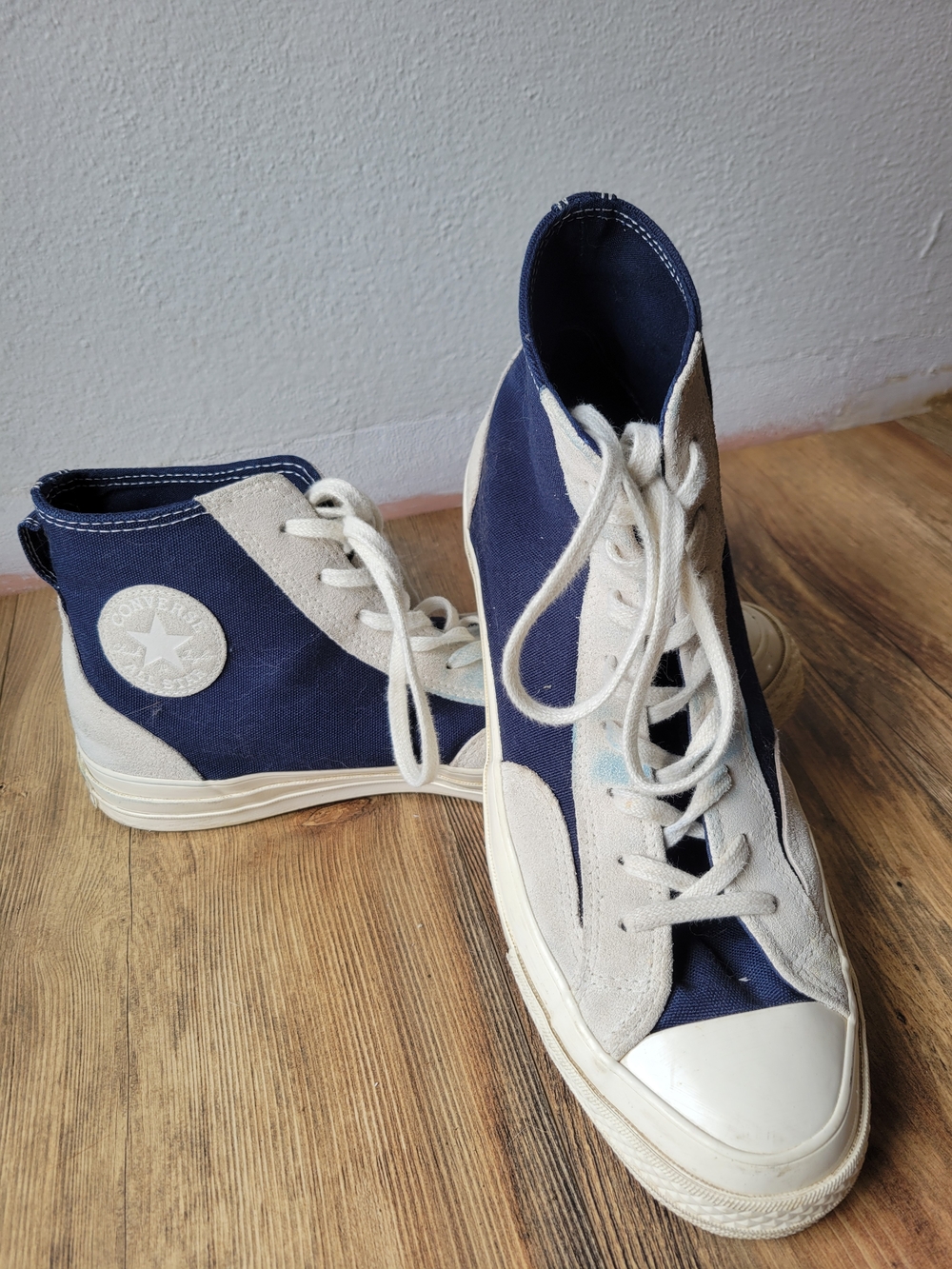 Converse Chuck Taylors - Navy & Cream High Top Sneakers